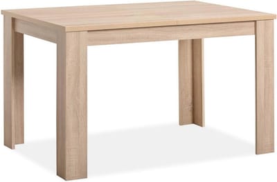 Uittrekbare Eetkamertafel 120 x 80 cm - Houten Keukentafel in Eikenlook voor 4 tot 6 Personen