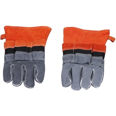 Gants Anti-brûlure en Cuir de Vacheche Résistants aux Hautes Températures et au Feu Gants de Protection pour Camping Barbecue Micro-ondes Type 2