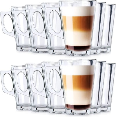 Drinkglazen voor Koffie en Thee 255 ml 12 stuks - Waterglazen - Glazen - Limonadeglazen