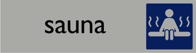 Informatiebord | Sauna | 165 x 44 mm