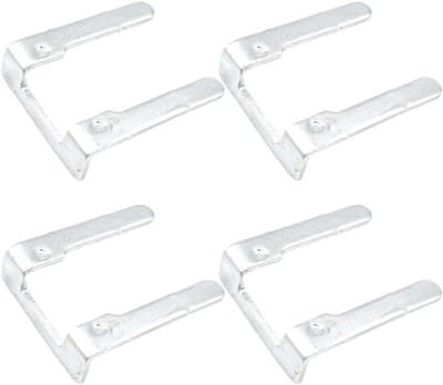 Hogedrukreiniger Clips - Slang Koppelingen - Slang Bevestigen - Robuuste Metalen Constructie - 4 stuks - Zilverkleurig