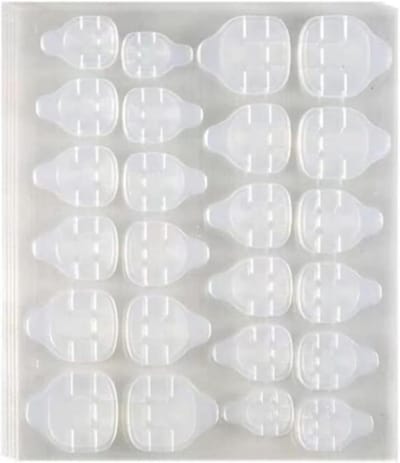 Transparante Teennagel Stickers - 10 Vellen Dubbelzijdige Plakband voor Kunstnagels, Nagelversiering en DIY Manicure