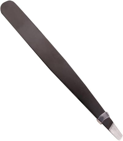 Precisie Pincet - Wimper Pincet Haarpuller - Schoonheidsmake-up - Roestvrij Staal - 96x12mm - Zwart Roze