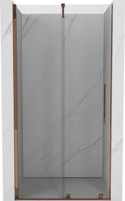 Mexen Velar schuifdouchedeur 90 , transparant, roze goud - 871-090-000-01-60