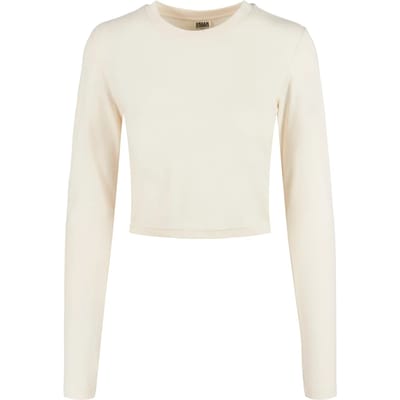 Urban Classics - Organic Cropped Longsleeve top - 5XL - Creme