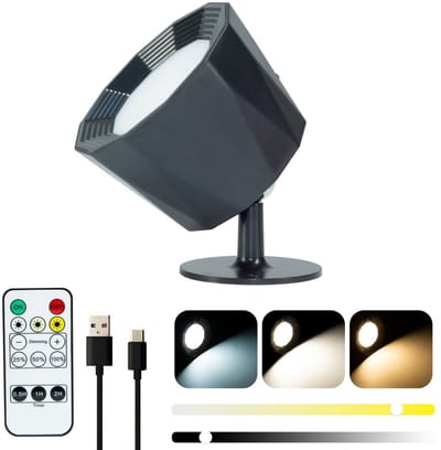 longziming -Draadloze LED Wandlamp - Oplaadbare Nachtlamp - Binnenverlichting - 360° Rotatie - Duurzaam Materiaal - Magnetische Montage - Kabelvrije Installatie - 1 Stuk