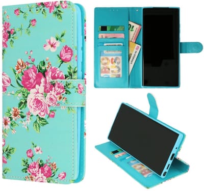 Casemania - Geschikt voor - Samsung Galaxy A56/36 TPU Bookcase - Bloemen Blauw