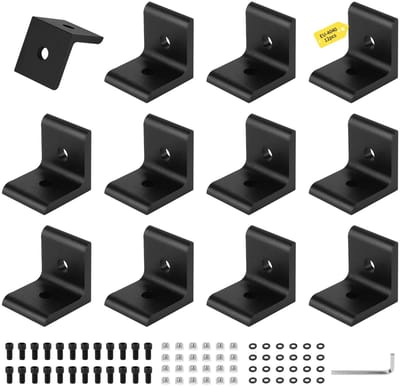 Dailygoods- Hoekverbindingen 12 Stuks - Aluminium Profiel 40x40/40x80 - Bevestigingsmateriaal - Hoekconnector - Schroef/Inbussleutel - Duurzaam Aluminium 6063-T5 - Aluminium Profielen
