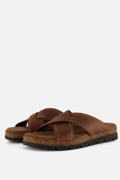 Outfielder Outfielder Slippers bruin Leer