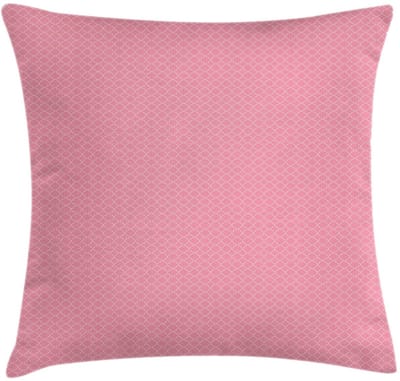 ABAKUHAUS Kussenhoes – 40x40 cm – Klavertjevier-patroon – Pastelroze/Wit