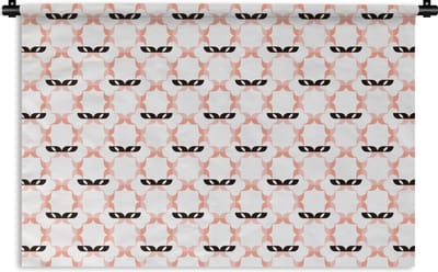 Wandkleed - Wanddoek - Carnaval - Patronen - Maskers - 180x120 cm - Wandtapijt