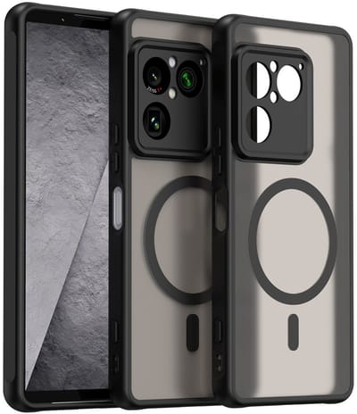 MobyDefend Hoesje - Geschikt voor Sony Xperia 1 VIII - Case Geschikt voor MagSafe - Mat Transparant Met Gekleurde Rand - Zwart