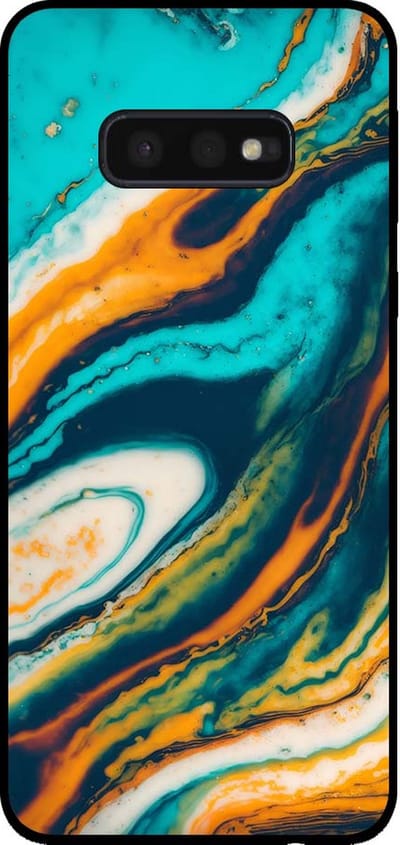 Smartphonica Telefoonhoesje voor Samsung Galaxy S10E marmer look - backcover marmer hoesje - Groen geschikt voor Samsung Galaxy S10E