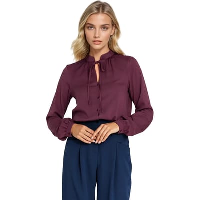 Blouse met strik bij de kraag voor dames Nife