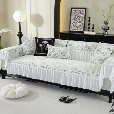 Kussen voor Sofa in Franse Crèmestijl, Universeel Antislip Kussen voor Alle Seizoenen, Licht Luxe Amerikaans Europese Stijl Sofa Hoes Hoesdoek 70*70cm