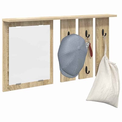 vidaXL - Wandgemonteerde - kapstok - Muurmontage - Sonoma - eiken - Bewerkt - hout