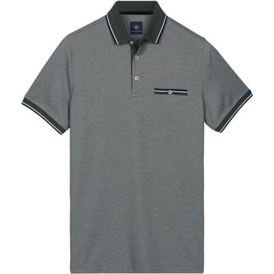 Baileys Polo Two-Tone Tipping Details Buttoned Chestpocket Thyme Green / male