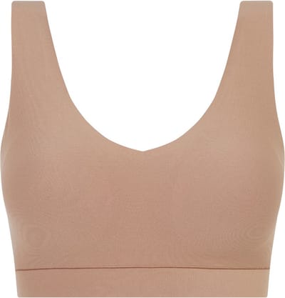 Chantelle - SoftStretch - V-Neck Voorgevormde Top - naadloos - onzichtbaar - CAFE LATTE