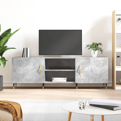 vidaXL - Tv-meubel - 150x30x50 - cm - bewerkt - hout - betongrijs