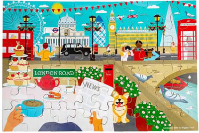 Bigjigs Wooden London City Floor Puzzle 48pcs. 2D Puzzels