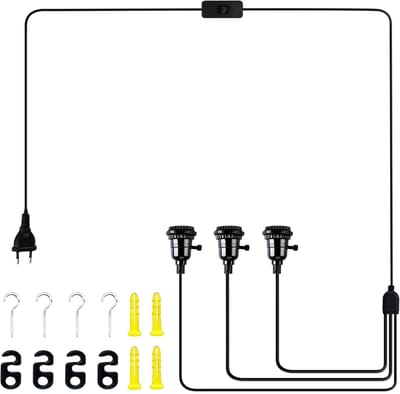 Cosensi - Vintage Industriële Hanglamp met Stekker en Schakelaar