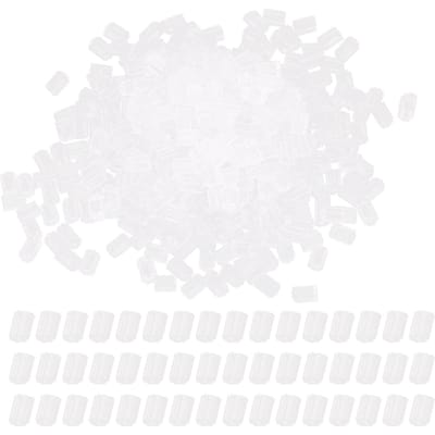 500 stuks Siliconen Oorbelachterkanten Zachte Transparante Oorbellen Achterkant Oordopjes Vervangingsaccessoire white