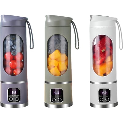 Draagbare USB-blender Oplaadbaar 450 ml 10 smoothiebladen Compacte reissmoothieblender voor thuiskantoor Outdoor Gym