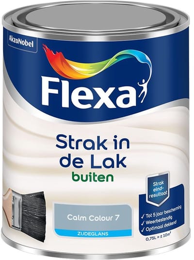 Flexa - Strak In De Lak Buitenlak Zijdeglans - Calm Colour 7 - Mengverf - 750 Ml