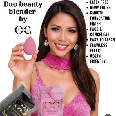 Origeen Beauty Blender Set – 2 Make-up Sponzen voor Foundation & Concealer – Latexvrij, Vegan, Ultra Zacht & Makkelijk te Reinigen – Streeploze Dewy Finish