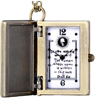 Mode Vrouwen Meisje Fob Ketting Boek Legering Quartz Zakhorloge gray