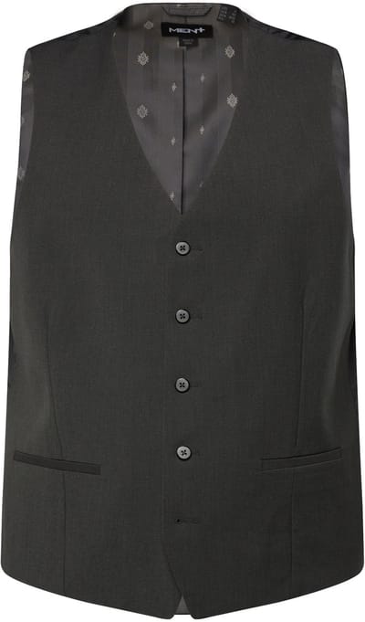 Men Plus - Heren - Zakelijk gilet mix & match Barcelona Buik-Fit - Antraciet - Maat 70