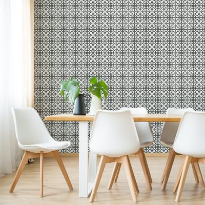Zelfklevende muurstickers in de vorm van tegels voor keuken en badkamer - 60 Azulejos Mianina cementtegelstickers - 60 stickers 20x20cm