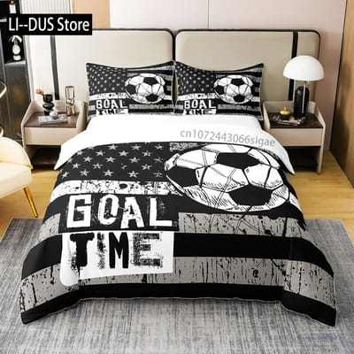 Amerikaanse Vlag Beddengoed Set Honkbal Sport Dekbed Set 3 Delen voor Kinderen Tieners Volwassenen Kamer Decor Dekbedovertrek met 2 Kussenslopen US Twin(172*218cm)3pcs