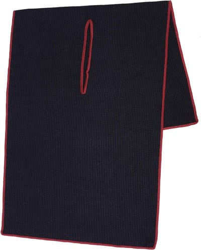 Handdoek - Sportdoek Golftasdoek - Golfclub Reinigen - Wafeltextuur Microvezel - 17" x 40" - Zwart Rood