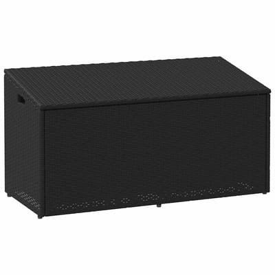 vidaXL - Tuinbox - Zwart - 110x50x58 - cm - Poly - Rattan