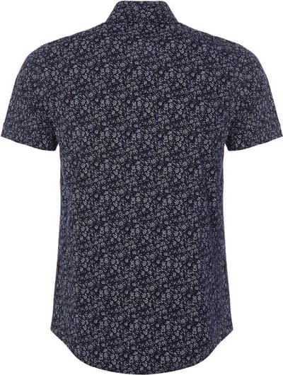 Carisma Blauw Overhemd Korte Mouw Met Wit Motief 9173 - S