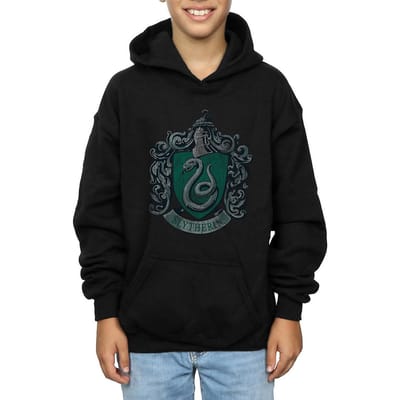 Harry Potter Jongens Slytherin Katoenen Hoodie (Zwart)