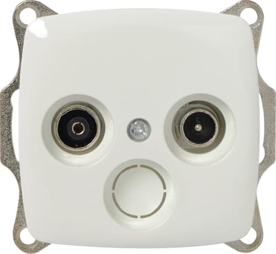 Karwei Aurora Coax wandcontactdoos - Inbouw - Wit
