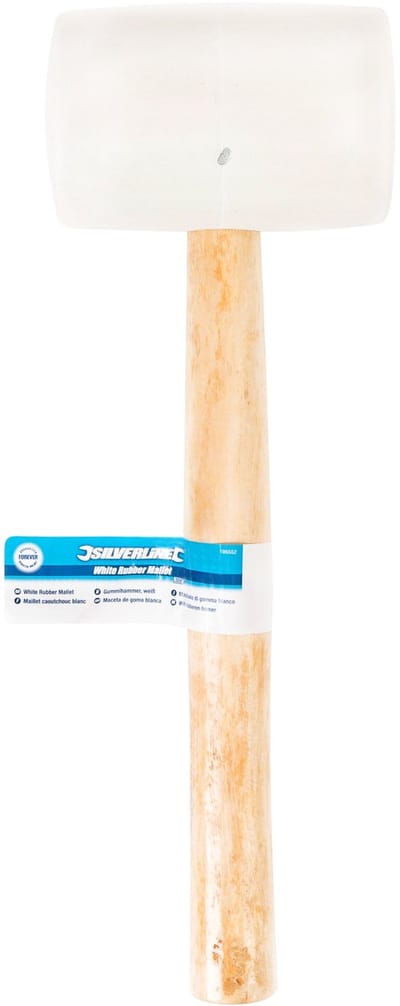 Silverline Hamer met witte rubberen kop - hardhouten schacht - 907 gram