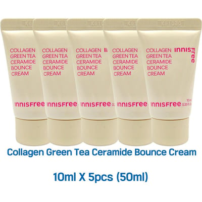 5 stuks/50ml_[INNISFREE] Collageen Groene Thee Ceramide Bounce Crème 10ml (Steekproef) 10ml X 5pcs (50ml) Tube type