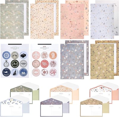 Set van 36 A5 Schrijfpapier en 18 Enveloppen voor Kantoor, Thuis en School - Perfect voor Briefpapier en Creatieve Projecten
