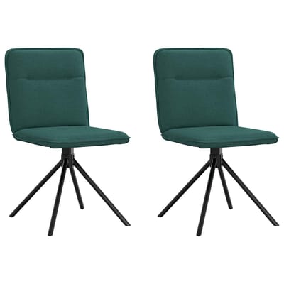 vidaXL Eetkamerstoelen 2 st stof donkergroen