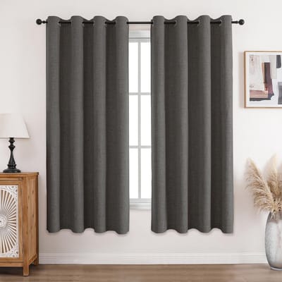 Dailygoods- Gordijn ondoorzichtig - Set van 2 - H175xB140cm - Thermische verduistering - Geluidsreducerend - Warmte-isolerend - 100% polyester - Verduisteringsgordijn