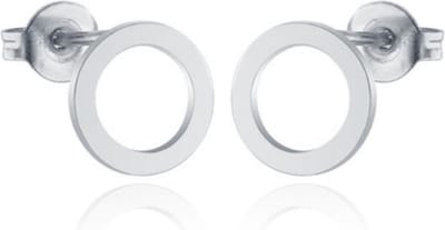 Cilla Jewels oorstekers Edelstaal Open Circle Zilverkleurig