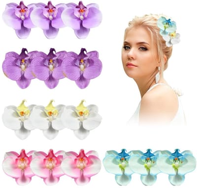 Dailygoods- Orchidee Kunstplant - 25 Stuks - Levensechte Zijde - Nep Bloemen Boeket - Decoratie voor Bruiloft - DIY Ambachtelijke Slinger - Nepbloem