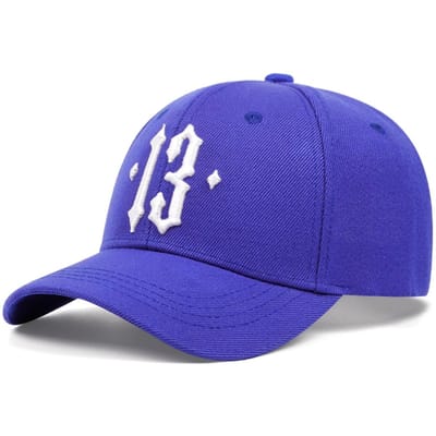 13 Nummers Borduur Baseballpet Voor Mannen Katoen Buiten Sport Zonneklep Pet Voor Vrouwen Hoge Kwaliteit Hip Hop Vintage Pet Adjustable blue