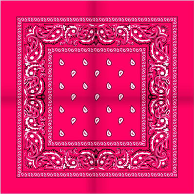 *** Roze Bandana voor Dames en Heren - 100% Katoen - Perfect als Hoofdband, Boeren Zakdoek en Mondbescherming van Heble® ***