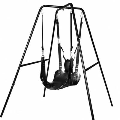 DIMICO - Sex Toys voor Mannen en Vrouwen - Sling - Hangmat - Bondage - BDSM - Kunstleer - Sex Swing - Sex Schommel - met Standaard