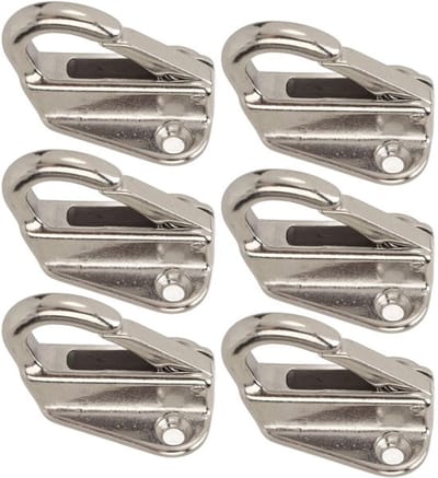 Allecto - Rvs Fender Haken - 6 Stuks - Sterke Carabiners voor Boot en