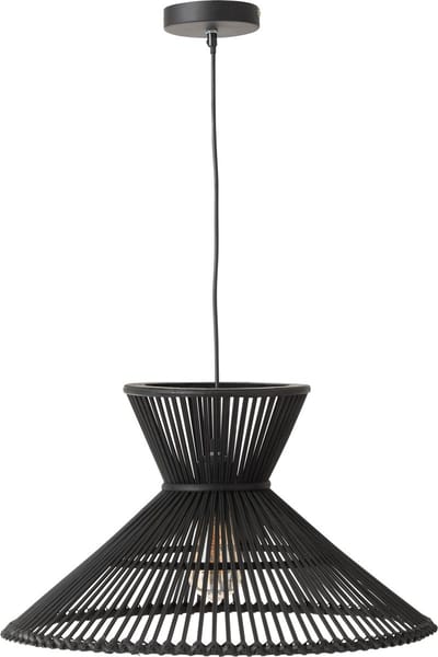 J-Line hanglamp Lagen - hout - zwart - small